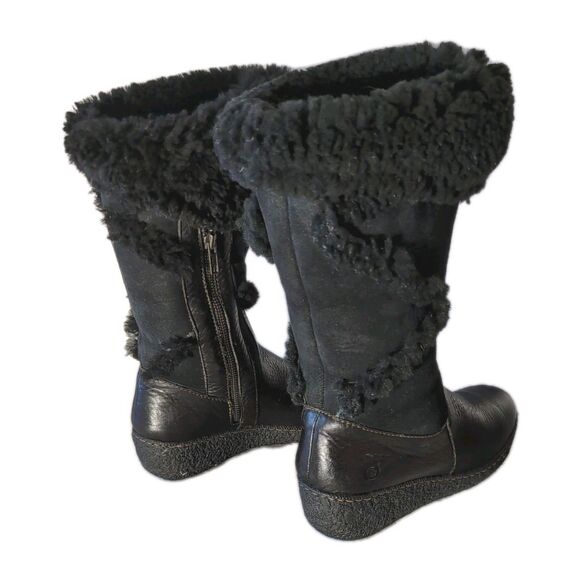Born Women's Black Size 8.5/40 Medium Width Leather Winter Boots - Picture 5 of 14